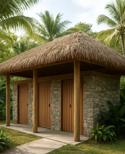 sustainable building — rest room (tropical)