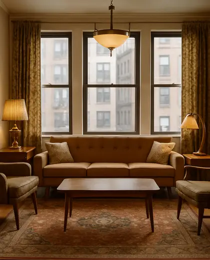 vintage condo — living room (urban)