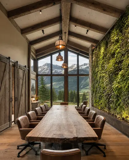 farmhouse vertical garden — conference hall (alpine)