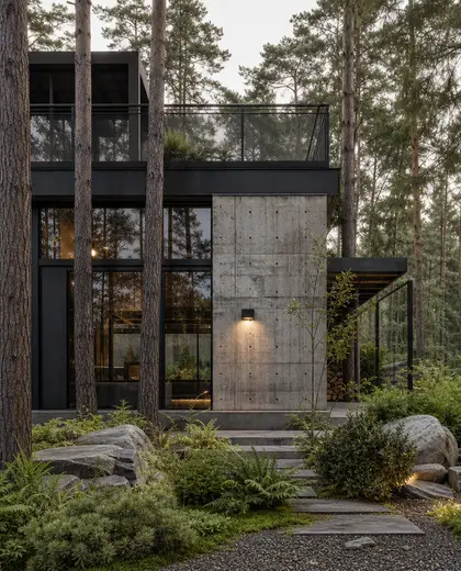 industrial facade — garden (forest)