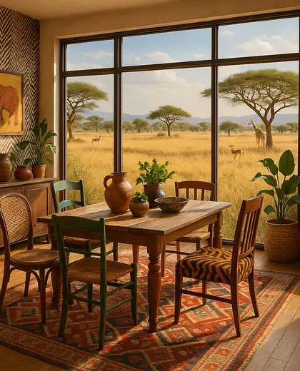 eclectic home — dining room (savanna)