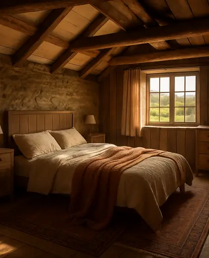 rustic house — bedroom (rural)