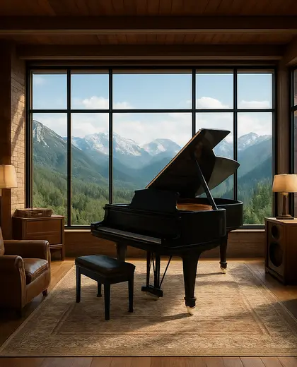 vintage penthouse — music room (mountain)