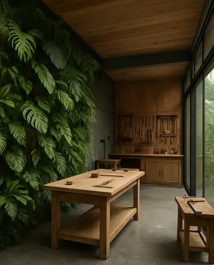contemporary vertical garden — workshop (tropical)