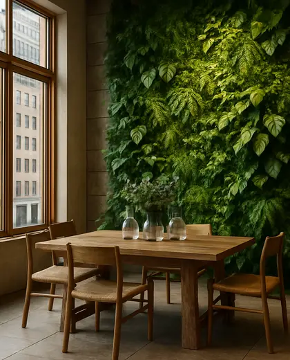 sustainable vertical garden — dining room (urban)