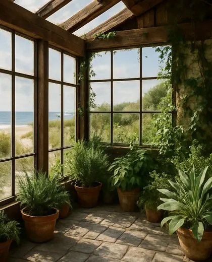 rustic greenhouse — room (coastal)