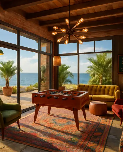 eclectic backyard — game room (ocean)