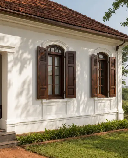 colonial facade — bedroom (rural)
