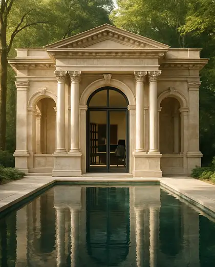 neoclassical office space — pool (forest)