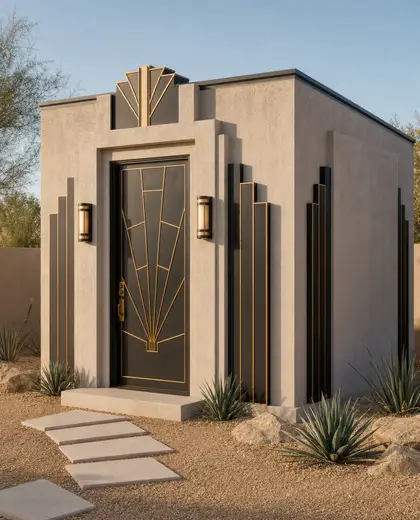 art deco yard — storage room (desert)