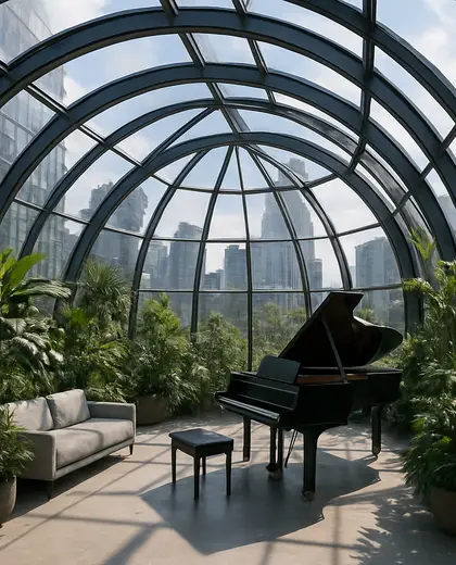 futuristic greenhouse — music room (urban)