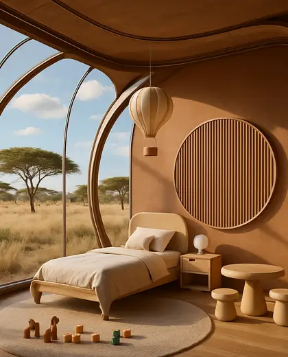 futuristic backyard — childrens bedroom (savanna)