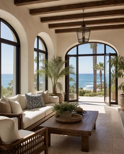 mediterranean building — sunroom (coastal)