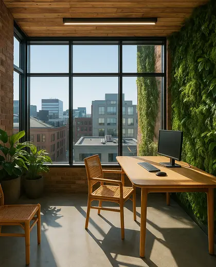 sustainable office space — sunroom (urban)