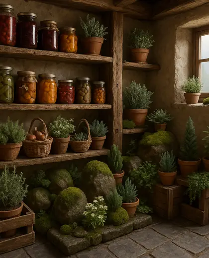 rustic indoor garden — pantry (alpine)
