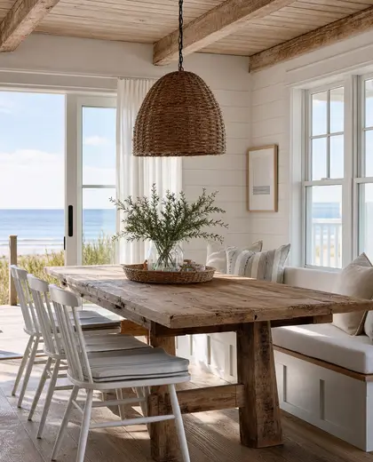 farmhouse house — informal dining room (beach)