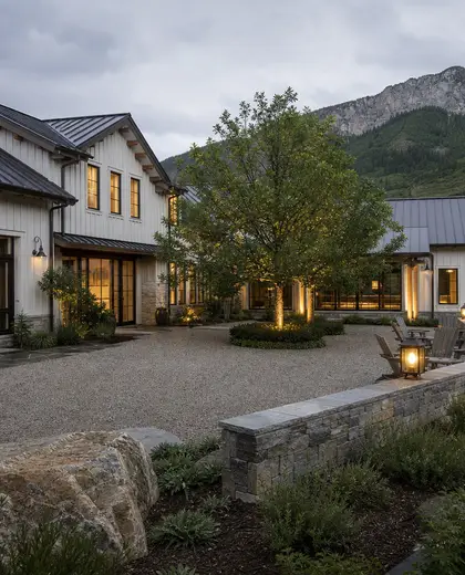 farmhouse office space — courtyard (mountain)