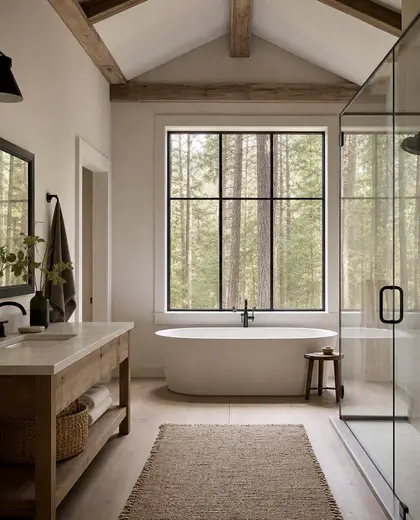 minimalist farmhouse — bathroom (forest)