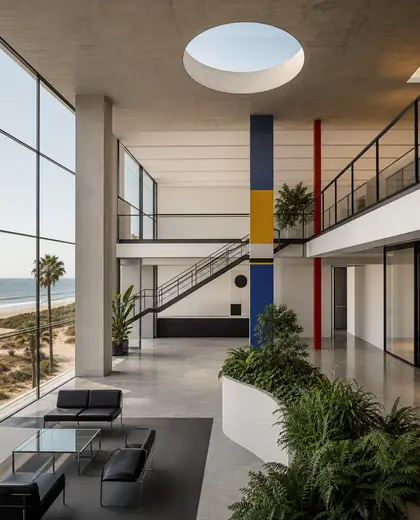 bauhaus office space — atrium (beach)