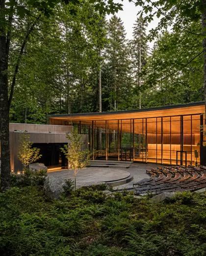 contemporary theater — courtyard (forest)