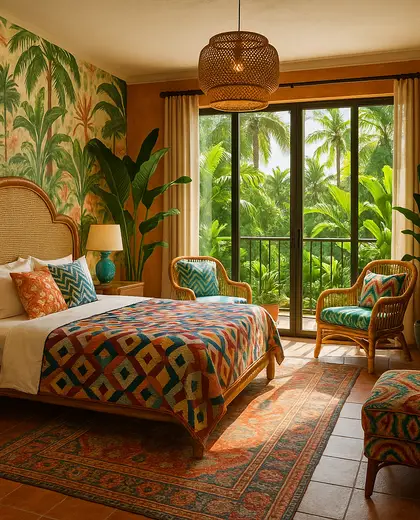 eclectic hotel — room (tropical)