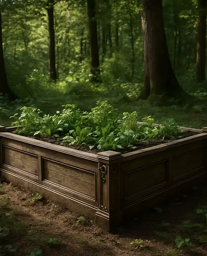 vintage yard — raised garden bed (forest)