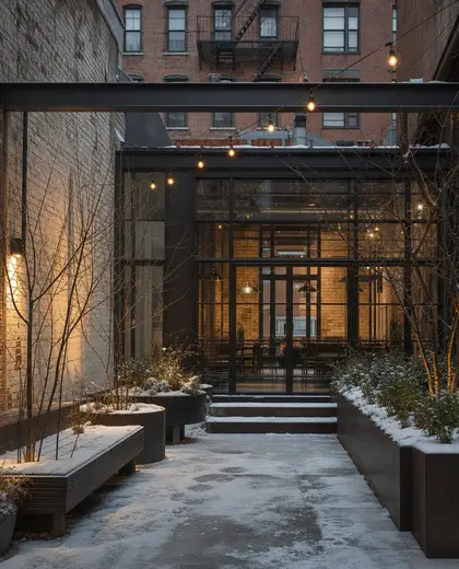 industrial yard — winter garden (urban)