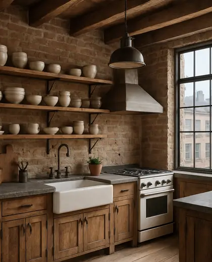 rustic house — kitchen (urban)
