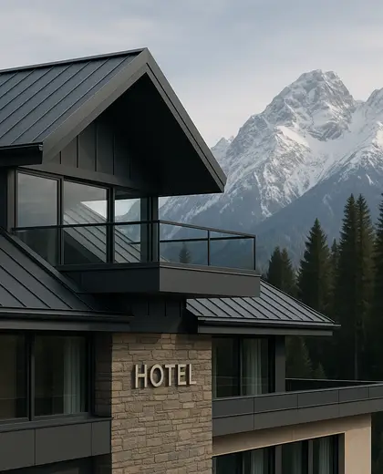 contemporary hotel — roof (alpine)
