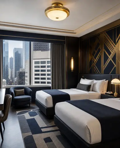 art deco hotel — youth room (urban)