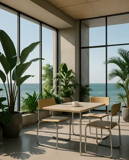 bauhaus indoor garden — breakfast nook (ocean)