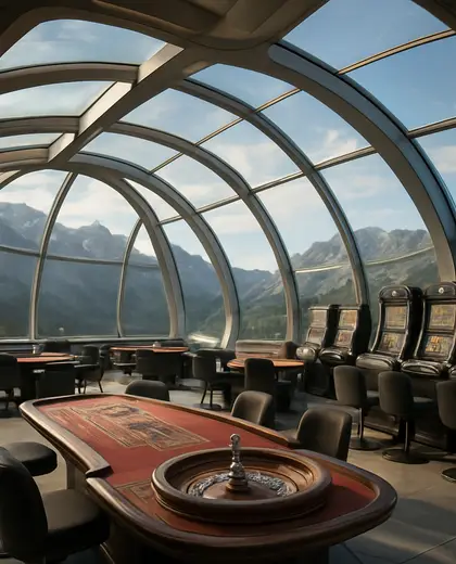 futuristic casino — sunroom (mountain)