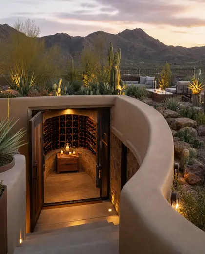 southwestern rooftop garden — wine cellar (desert)
