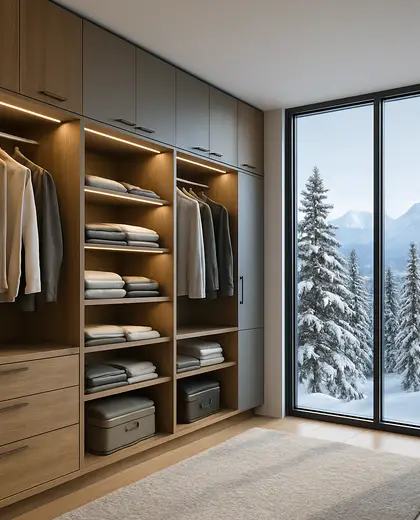 modern condo — walk in closet (alpine)