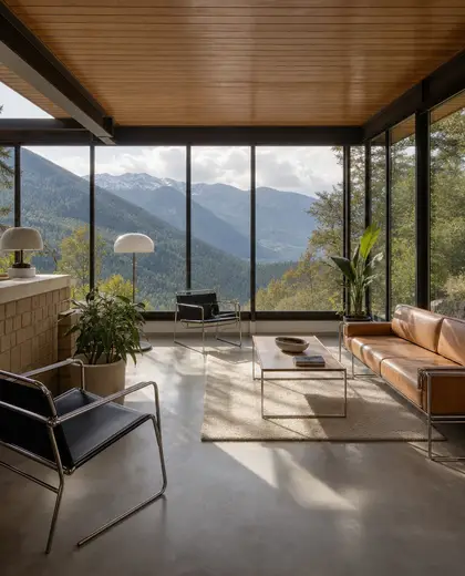 bauhaus home — sunroom (mountain)