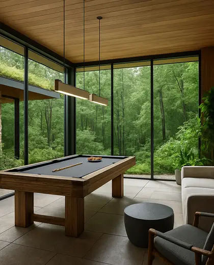 sustainable home — game room (forest)