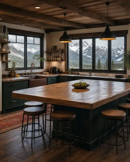vintage office space — kitchen (mountain)