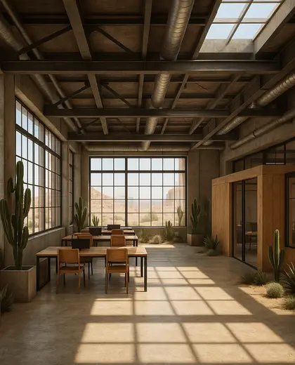 industrial office space — atrium (desert)