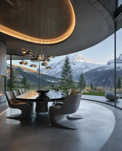 futuristic backyard — dining room (alpine)