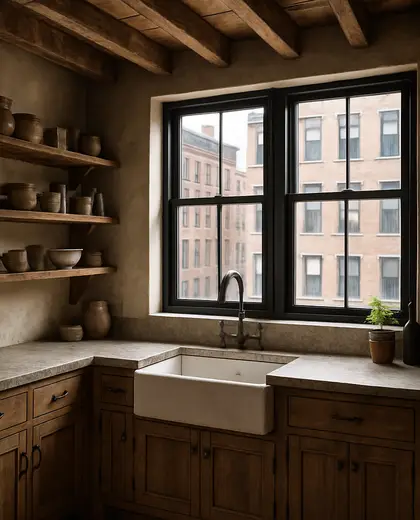 rustic house — kitchen (urban)