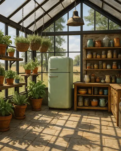 eclectic greenhouse — pantry (rural)