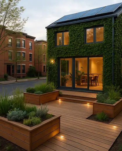 sustainable house — deck (urban)