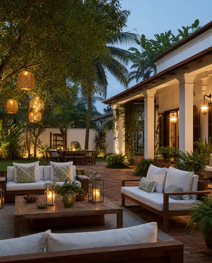 colonial backyard — reception (tropical)