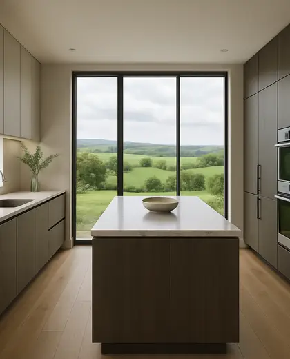 contemporary house — kitchen (rural)