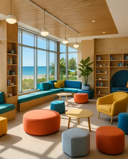 modern public space — youth room (coastal)