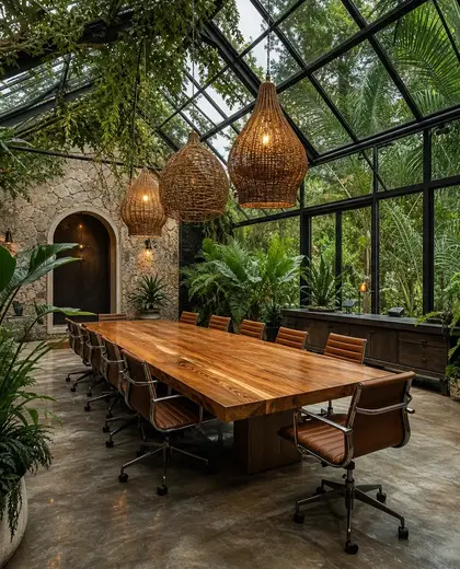 eclectic greenhouse — conference hall (tropical)