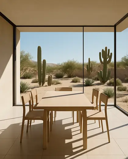 minimalist garden — dining room (desert)