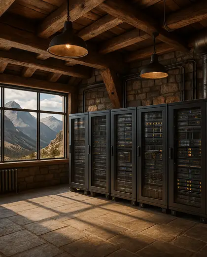 rustic casino — server room (mountain)