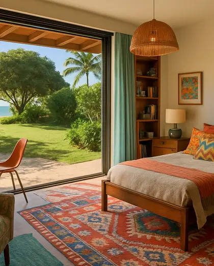 eclectic yard — youth bedroom (beach)