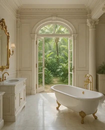 neoclassical building — bathroom (tropical)